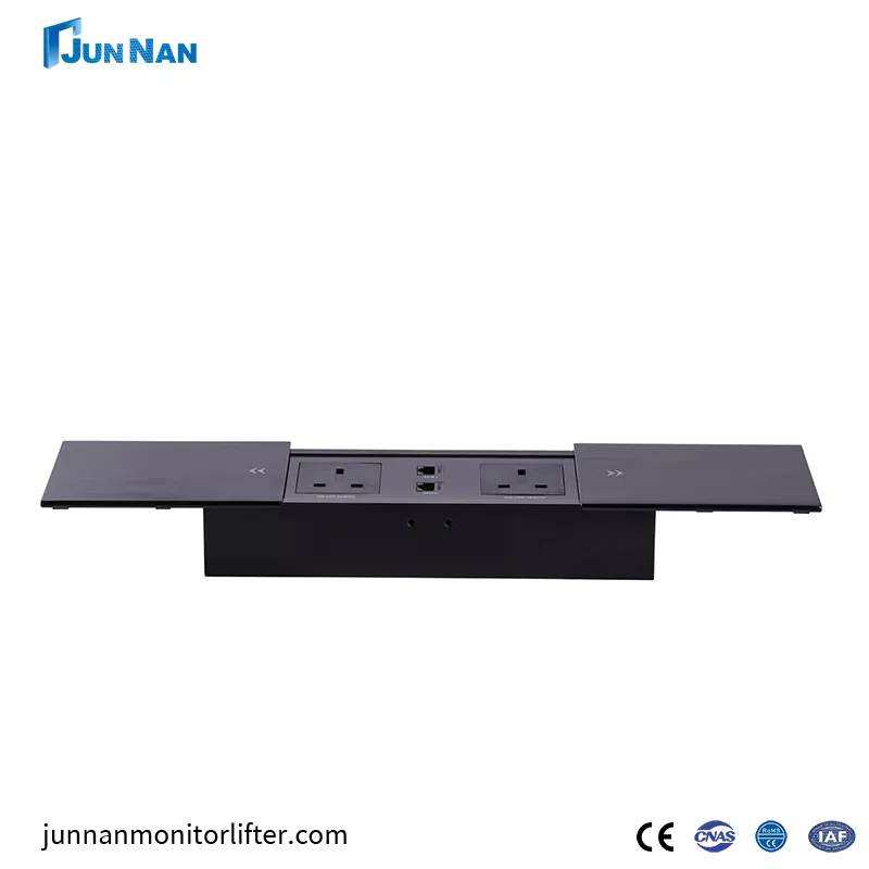 Løft stikkontakterne skjult bordkøkken Worktop Power Strip Outlet